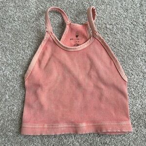 Free people movement pink halter tank top